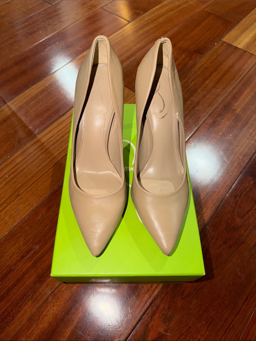 Sam Edelman Beige Pointed Toe Stiletto Pumps